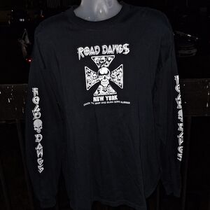 Vintage Road Dawgs Motorcycle Long Sleeve T Shirt Size 2XL